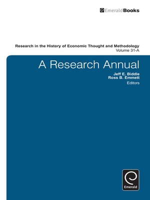 cover image of Research in the History of Economic Thought and Methodology, Volume 31A